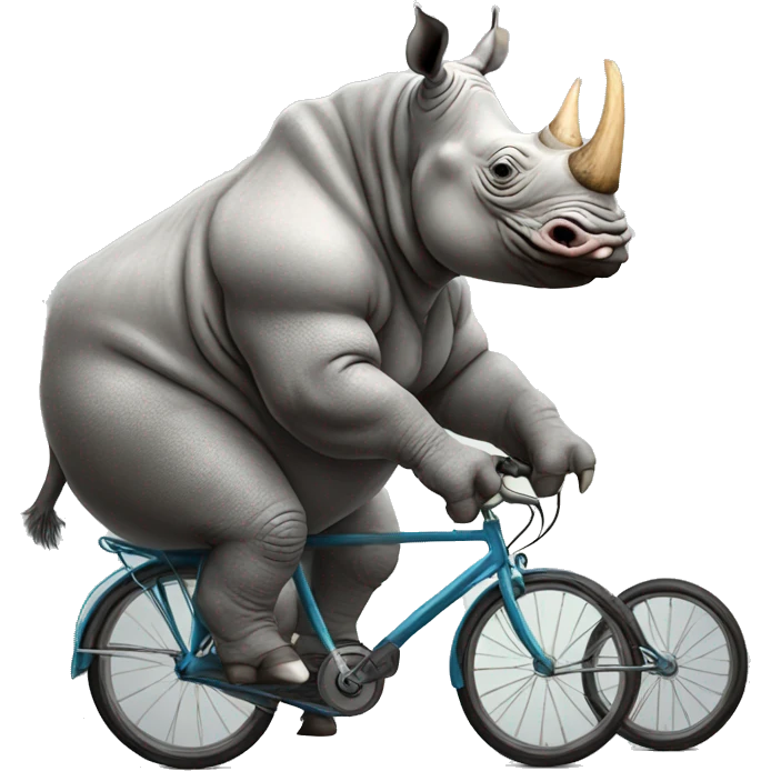 rhino on bicycle  emoji