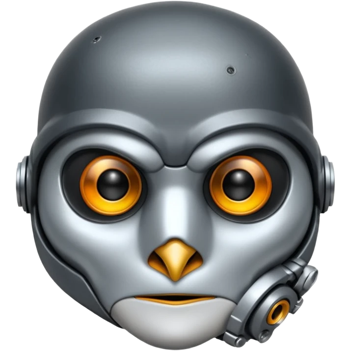 a linux penguen half face terminator emoji