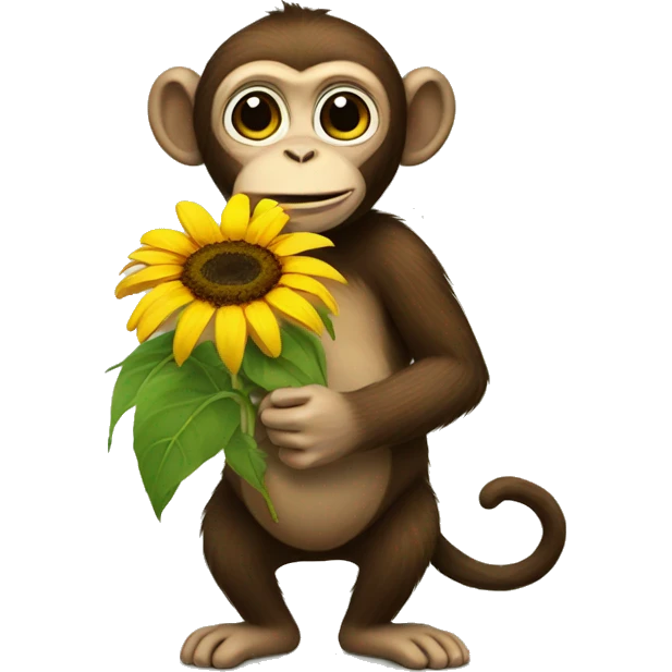 monkey holding a sunflower emoji