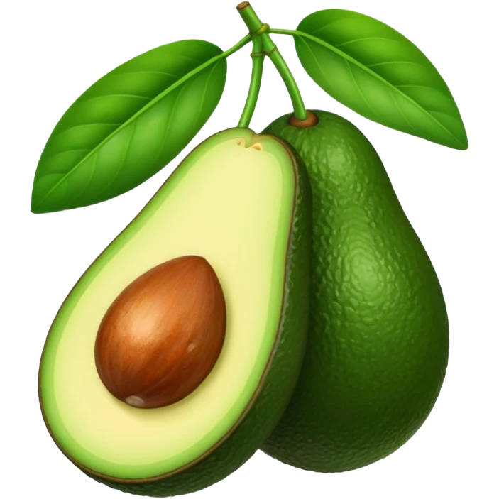 avocado with leaves emoji