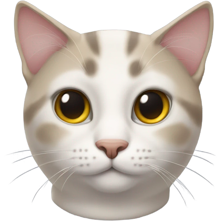 cat sitting gracefully, showing its full face, neck, and upper chest area. emoji