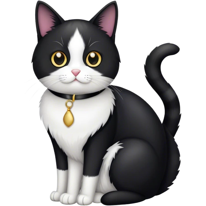 ￼ Tuxedo cat emoji