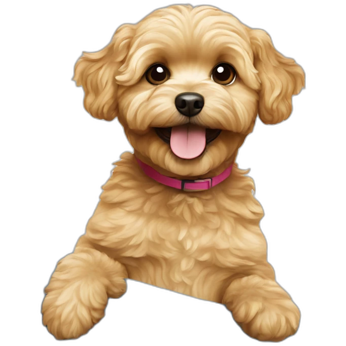 golden maltipoo show thumbs up emoji