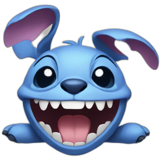Stitch dying of laughter emoji