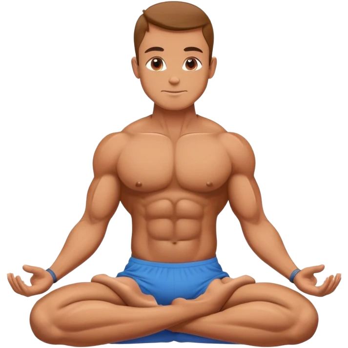bodybuilder yoga emoji