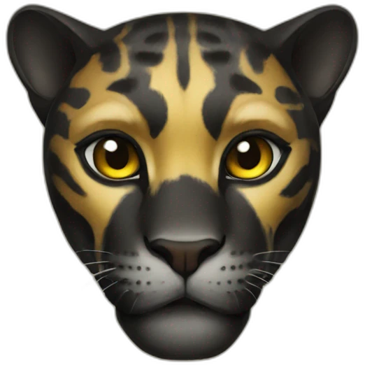 Yellow and black Panther  emoji