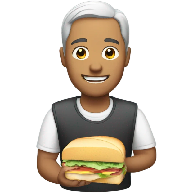 Man with sandwich emoji