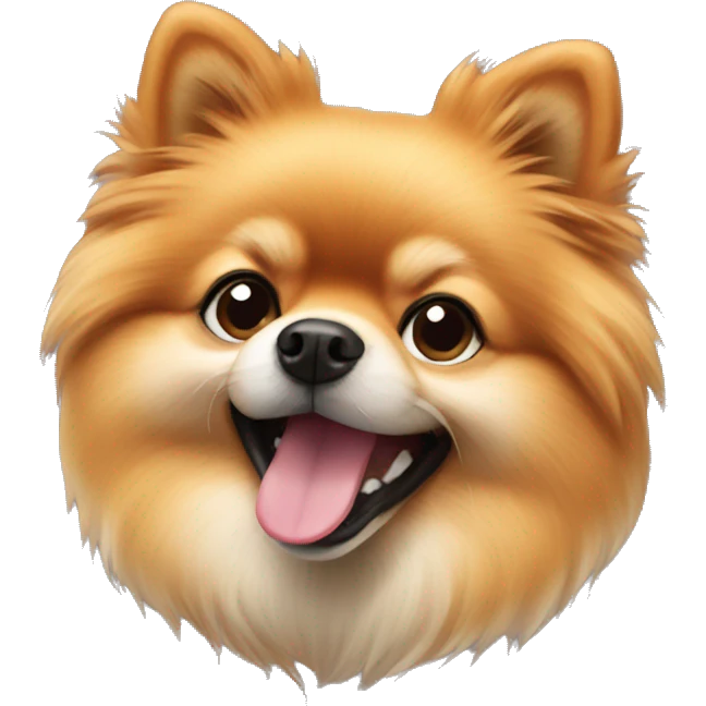 The Pomeranian dog emoji