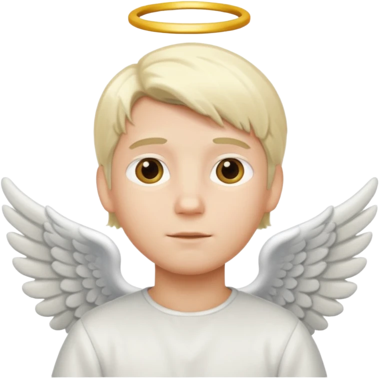 Blond white hair angel boy emoji emoji