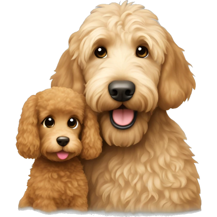 Goldendoodle with squirrel  emoji