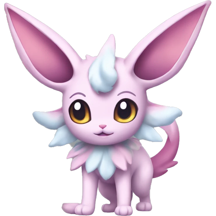 Kawaii Sylveon-Espeon-Pokémon full body emoji