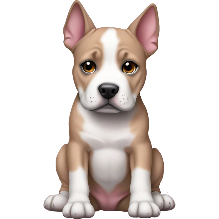 Baby Pink amstaff with list emoji