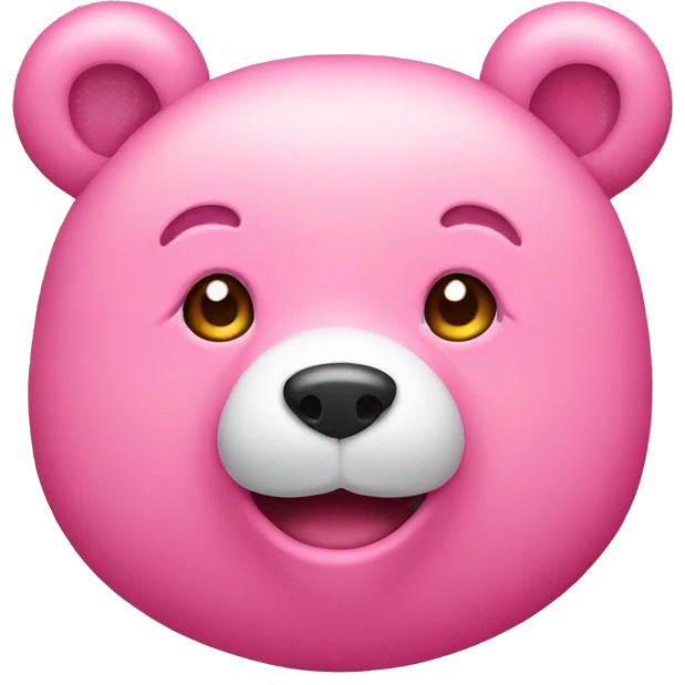Cute pink bear head emoji