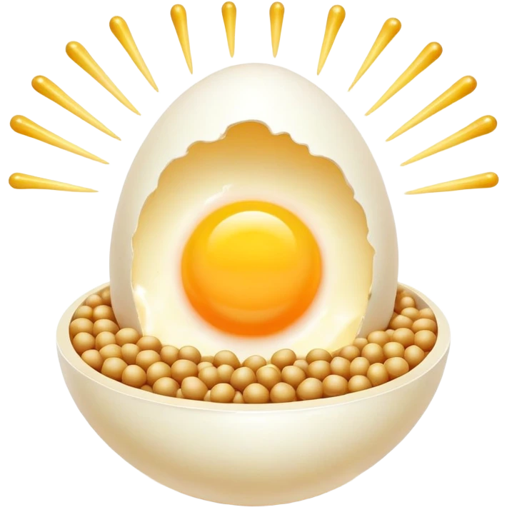 K2-rich foods (cheese, egg yolk, natto) emitting golden beams toward a luminous bone with a bright golden dot at its center. The scene is surrounded by an ethereal glow representing vitamin K2's ability to direct calcium to where it belongs. emoji