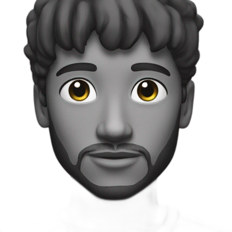 realist giga chad black and white emoji