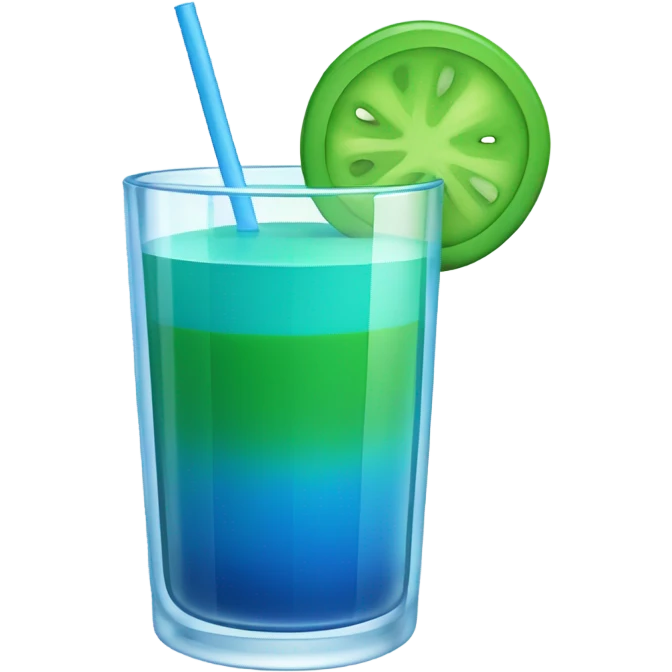 Blue and green juice emoji