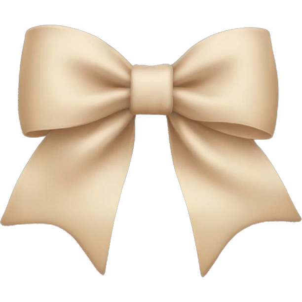 Beige bow emoji