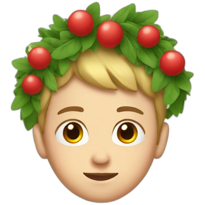 wreath on head emoji