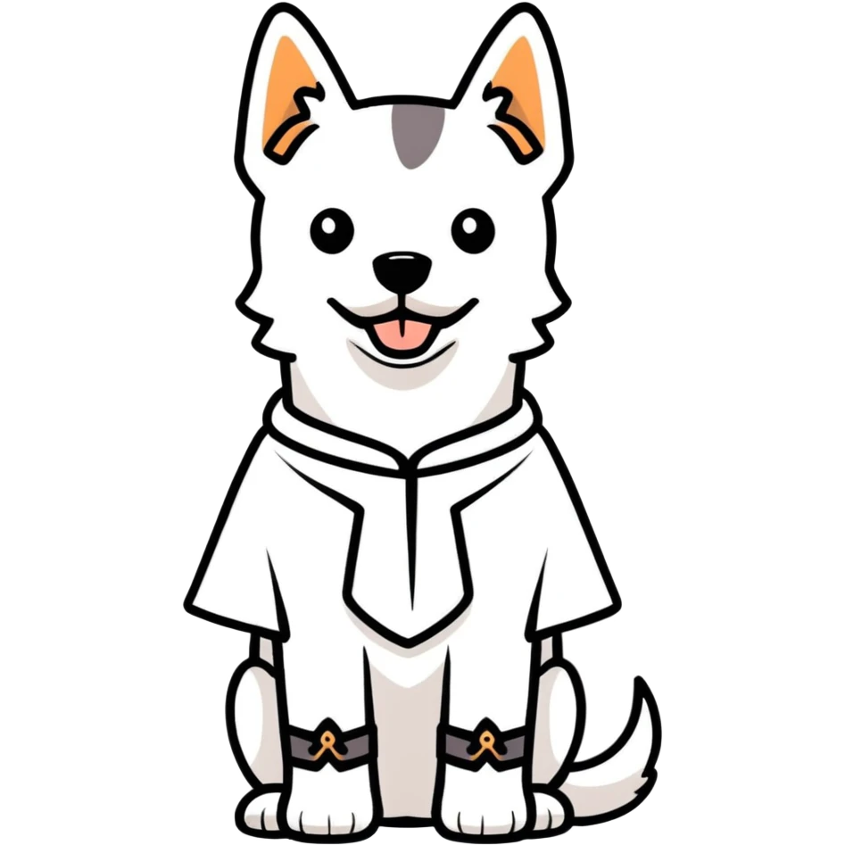 Dog with a costume emoji