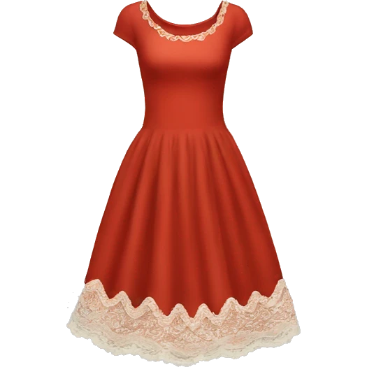 Red dress with lace emoji