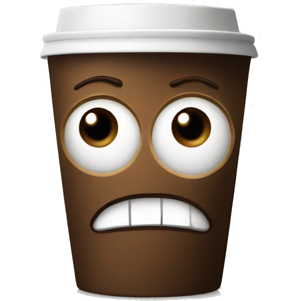 Coffee with eyes emoji