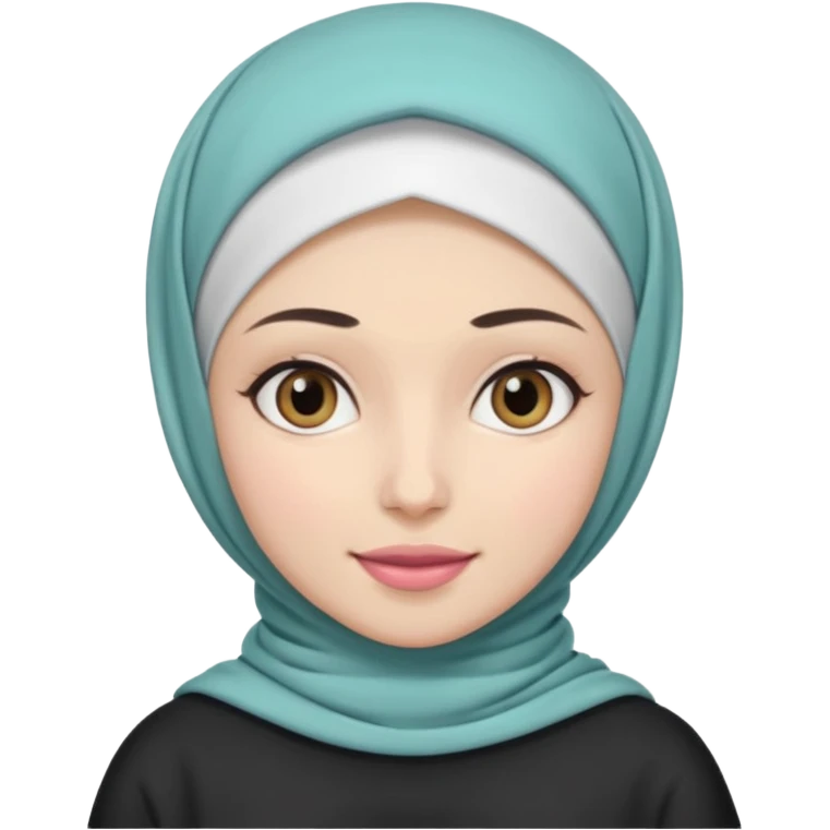 A dentist girly wearing a hijab with pale skin and dark features  emoji