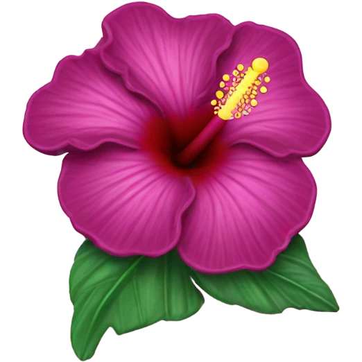 Hibiscus flower hair clip  emoji