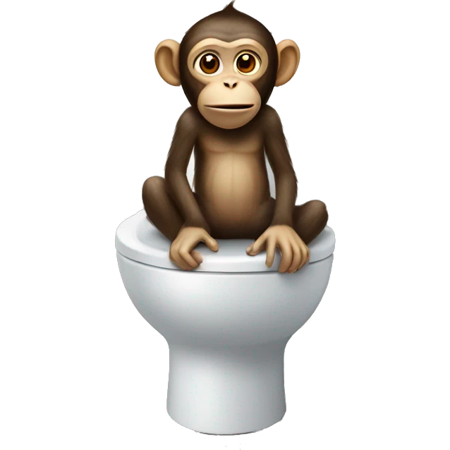 Monkey on a toilet emoji
