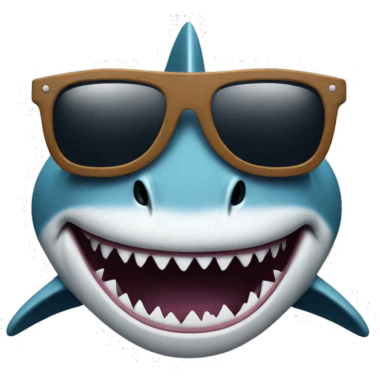 Shark with sunglasses  emoji