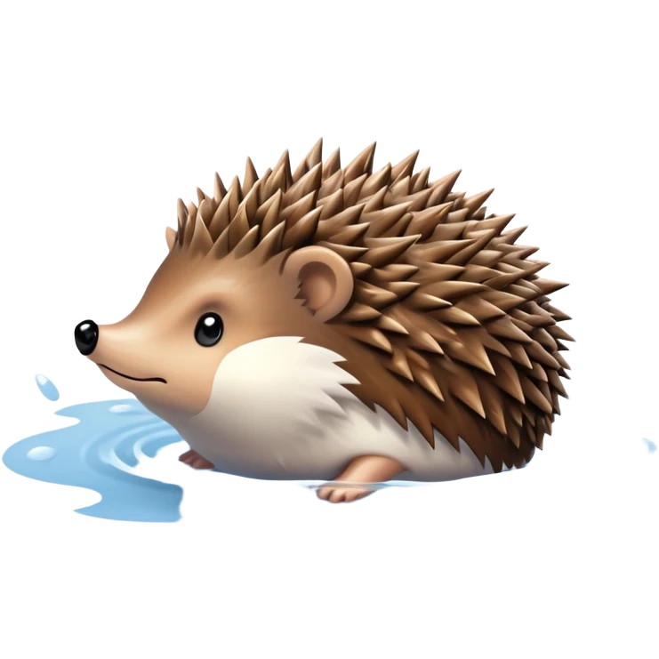 hedgehog floating on water emoji