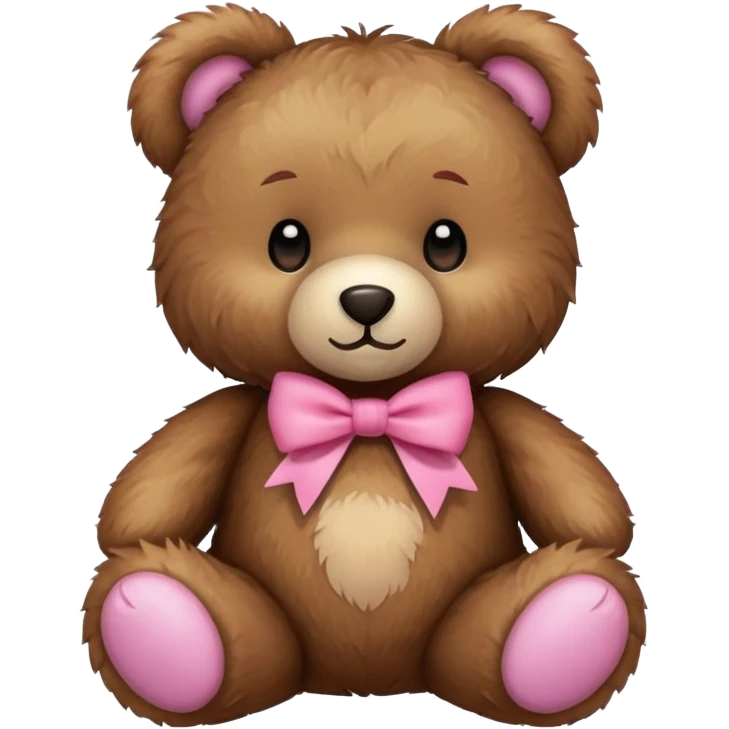 teddy bear with pink bow emoji