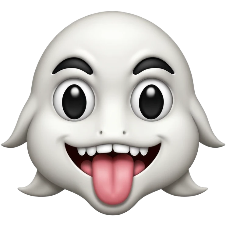 Ojos X boca ondulada y con lengua afuera como el logo de nirvana emoji