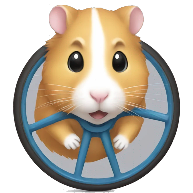 Hamster sur une roue emoji