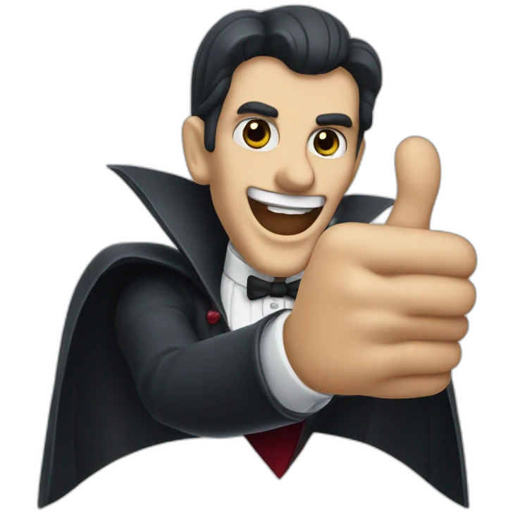 Dracula hand giving thumbs up emoji