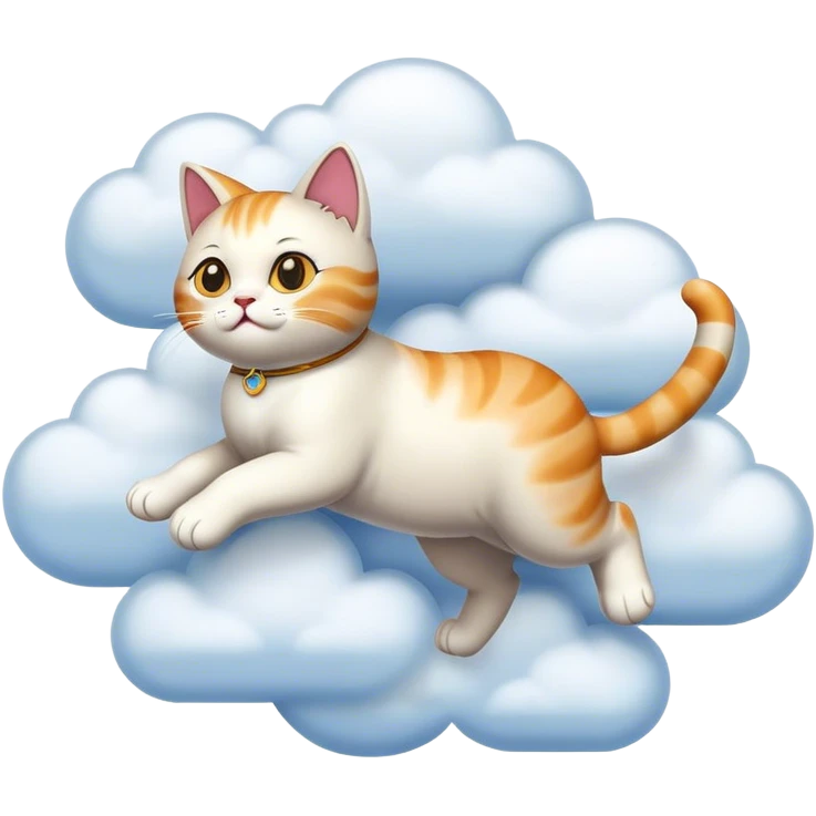 cat flying inclouds emoji