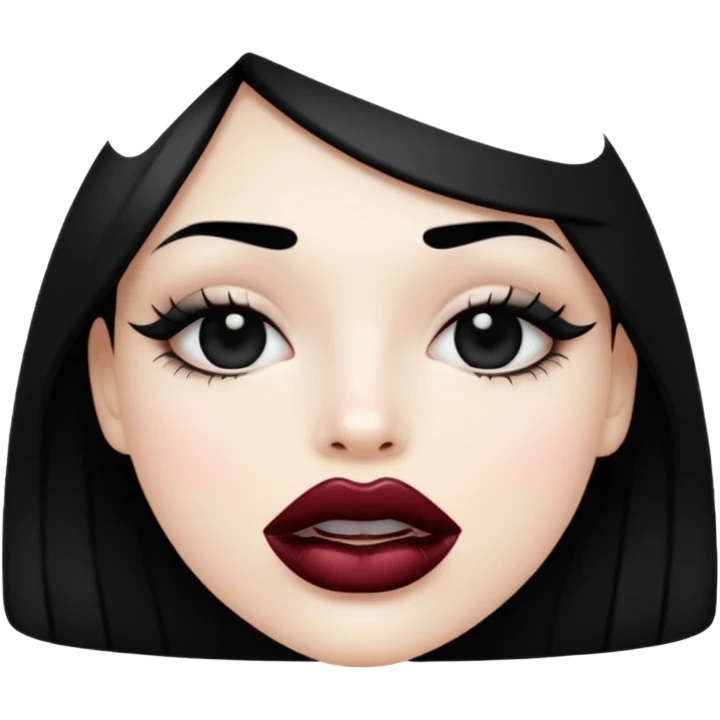 lips with black lipstick emoji