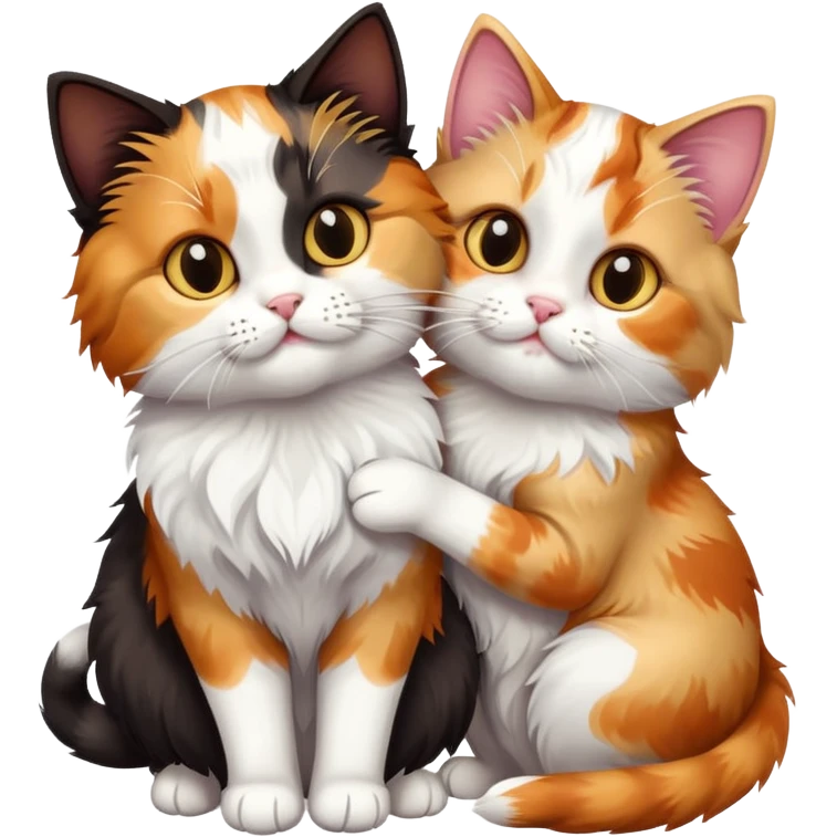 two cats grooming each other emoji