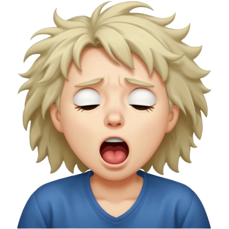 yawning sleepy character emoji