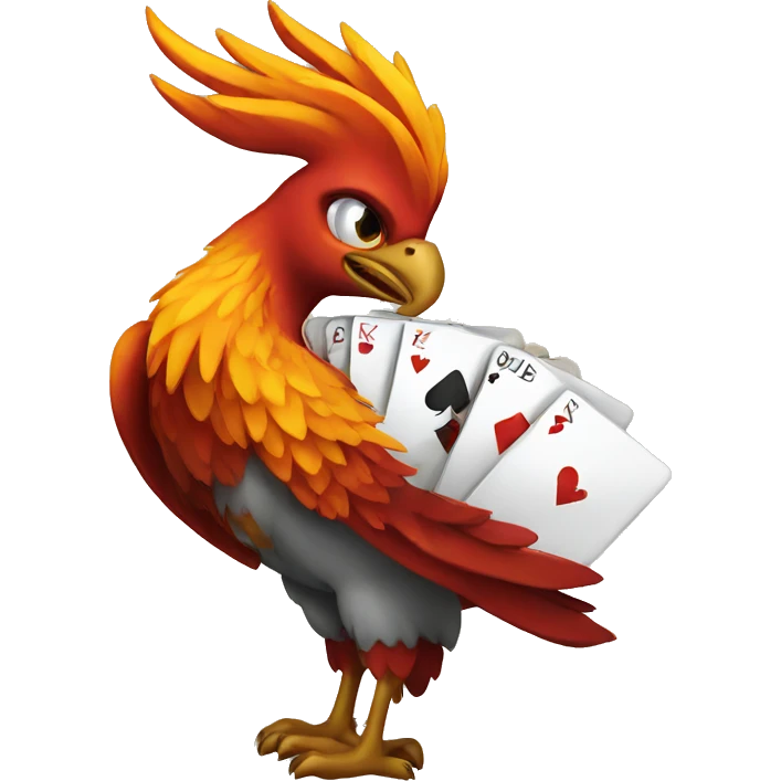 Phoenix playing poker emoji