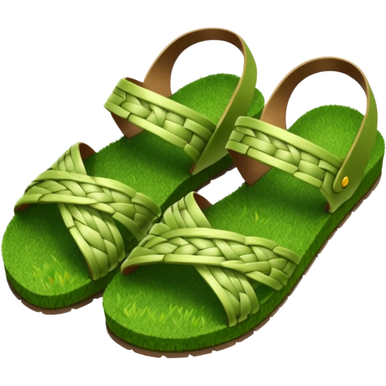 grass sandals emoji