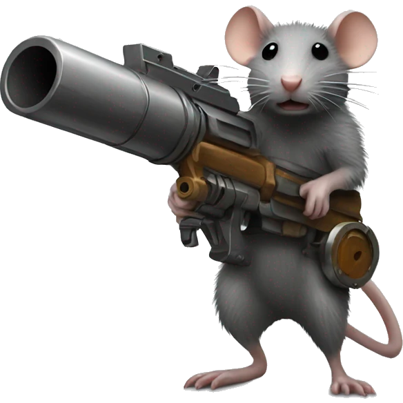 Rat with a minigun made of wood and metal  emoji