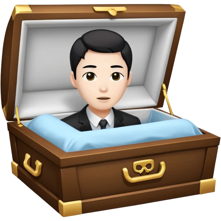 asian guy in open casket emoji