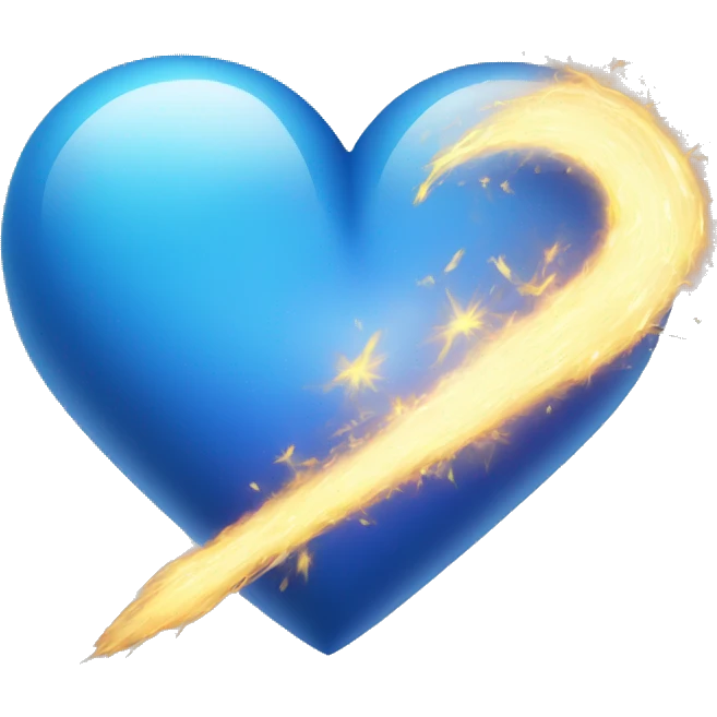 Blue heart with spark emoji