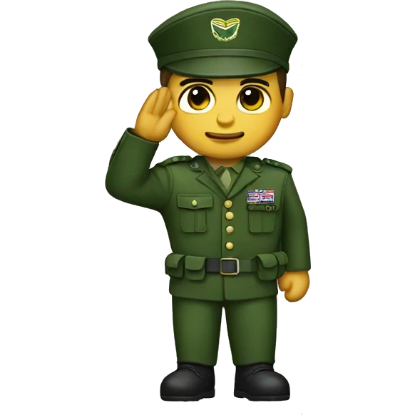 Green beret salute emoji emoji