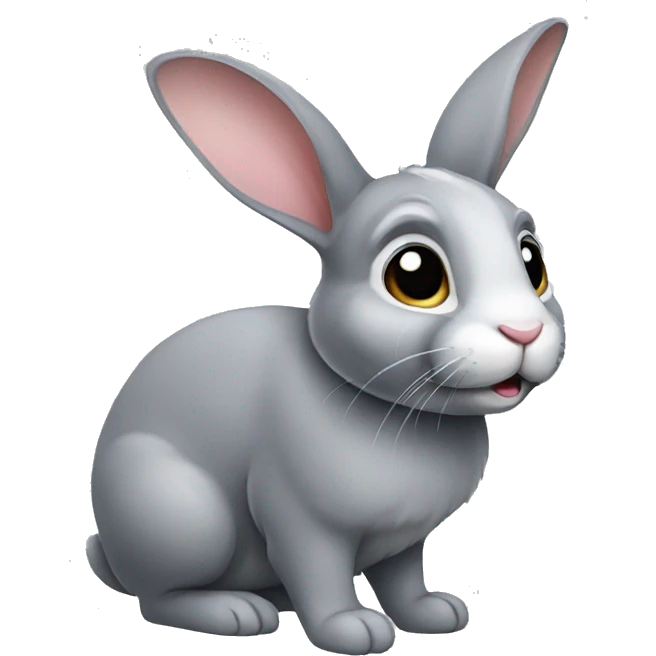 Gray rabbit emoji