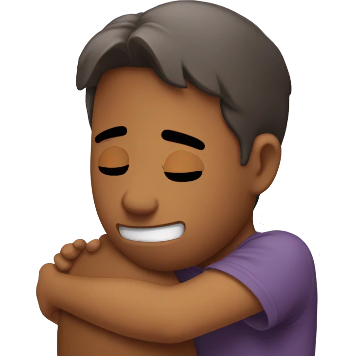 hugging with tears emoji