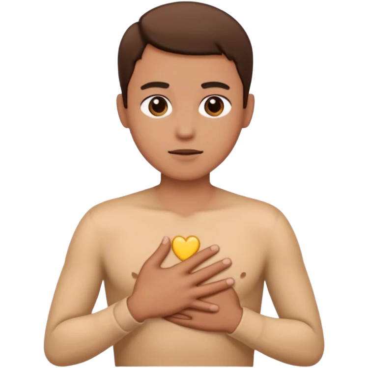 Mano al pecho emoji