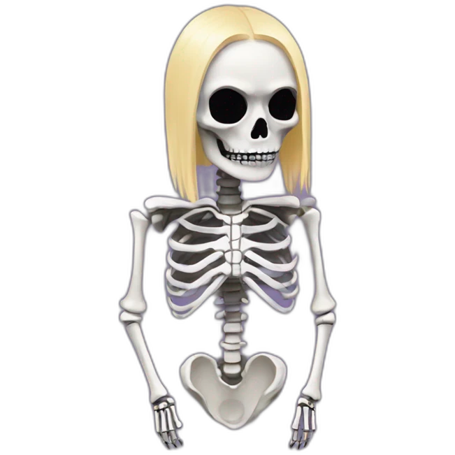 phoebe bridgers wearing a skeleton costume emoji