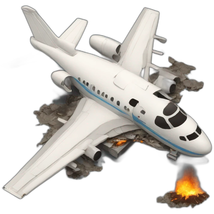 Plane crash house emoji