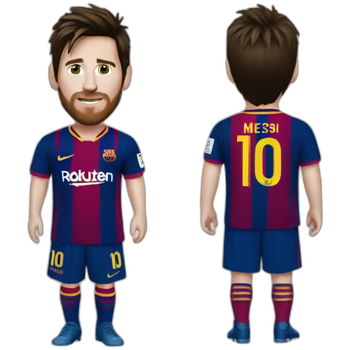 Messi and dress emoji